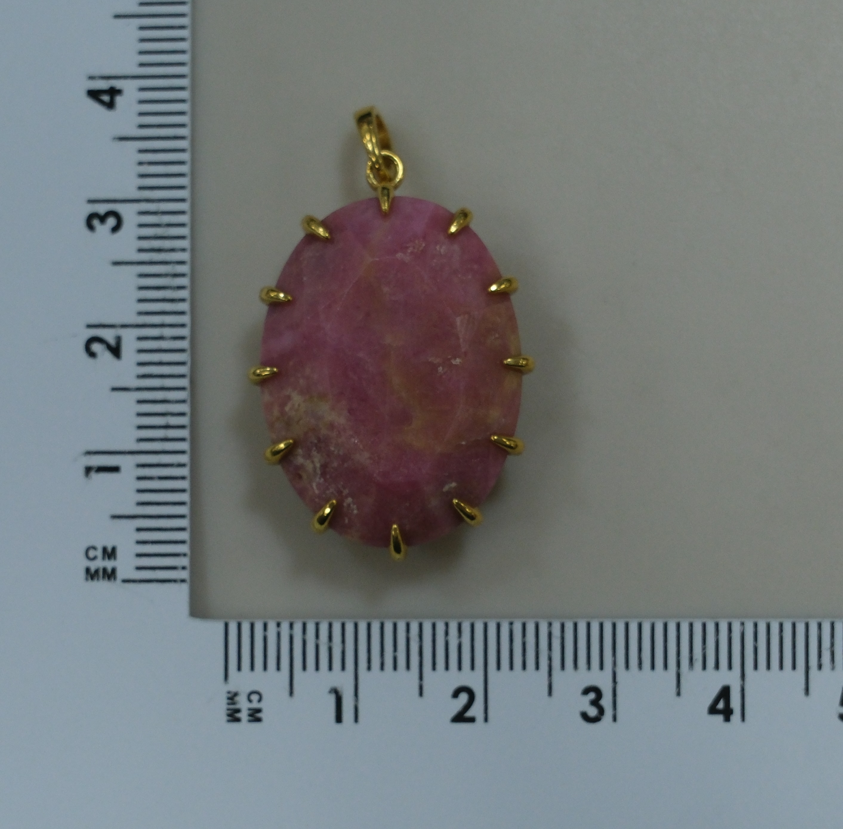 Серебряная подвеска с родонитом